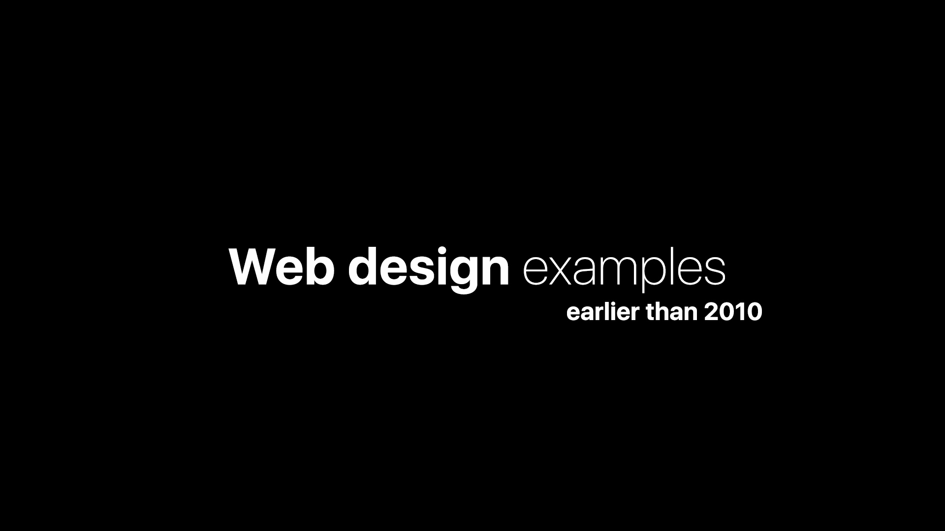 Web Design Examples